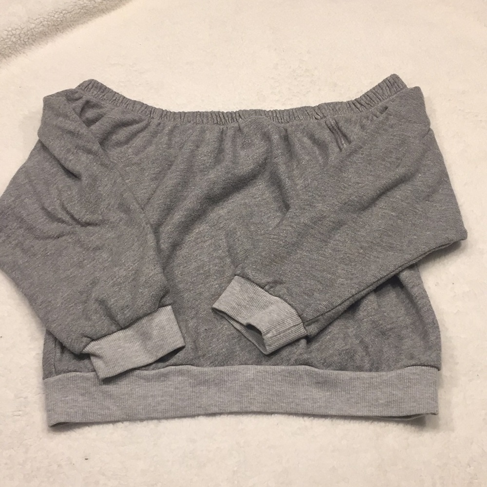 cropped off the shoulder sweater